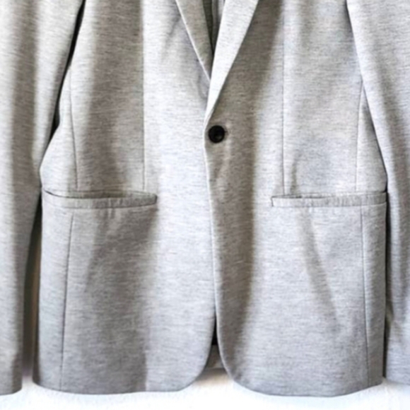 Zara Confort Blazer Jacket Stretch Fit in light gray Size Large - Picture 6 of 11